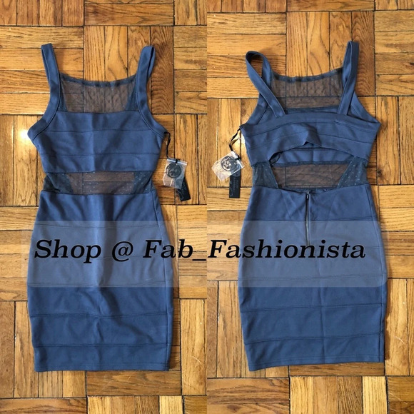 Sheer Mesh low back mini dress size small - Picture 2 of 16